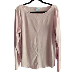 Nine West light pink seamed longsleeve blouse shirt top XXL